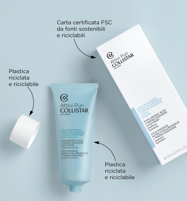 COLLISTAR ATTIVI PURI CICA MASK ACID IALURONICO + MADEC. 75ML - immagine 6