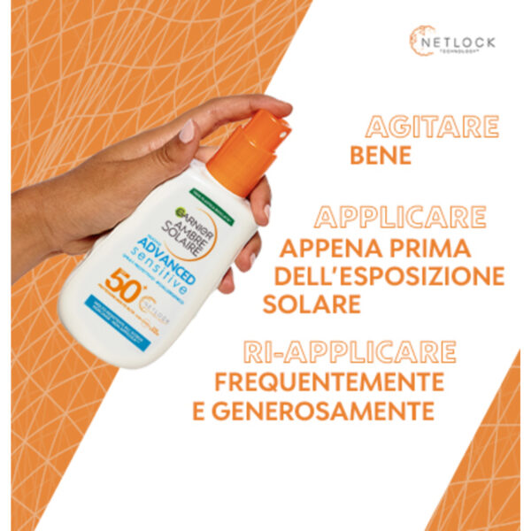 AMBRE SOLAIRE ADVANCED SENS. SPRAY ADULTI IP50+ 200ML - immagine 2