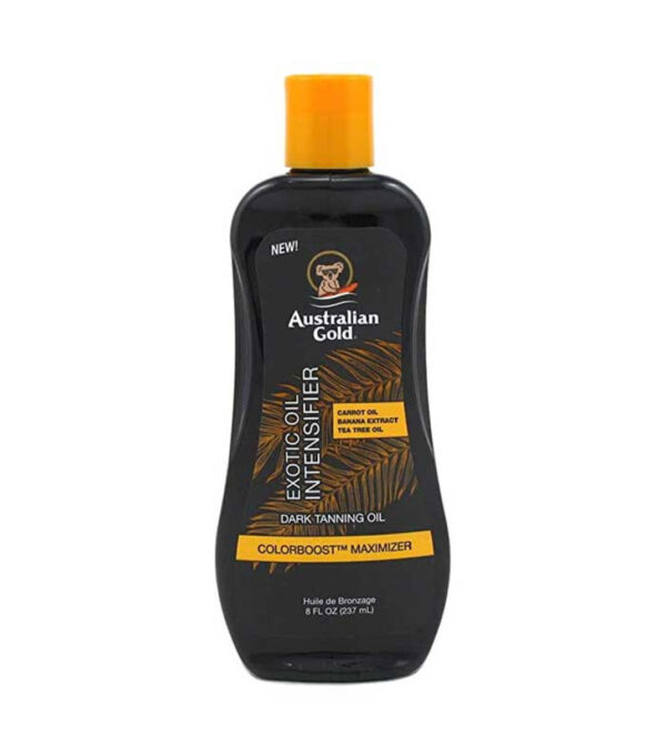 AUSTRALIAN GOLD EXOTIC OIL INTENSIFIER DARK TANNING OIL 237ML