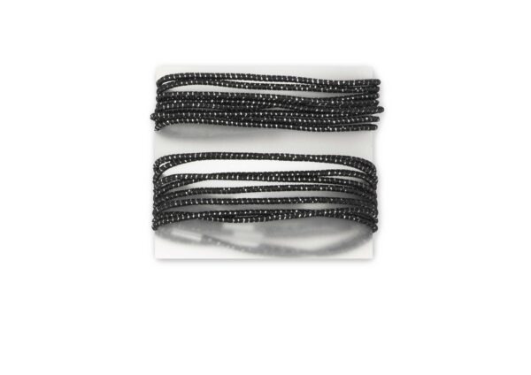 BIFFOLI ELASTICI FINI PER CAPELLI CON FILIGRANA ARGENTO 24 PEZZI COD.80048