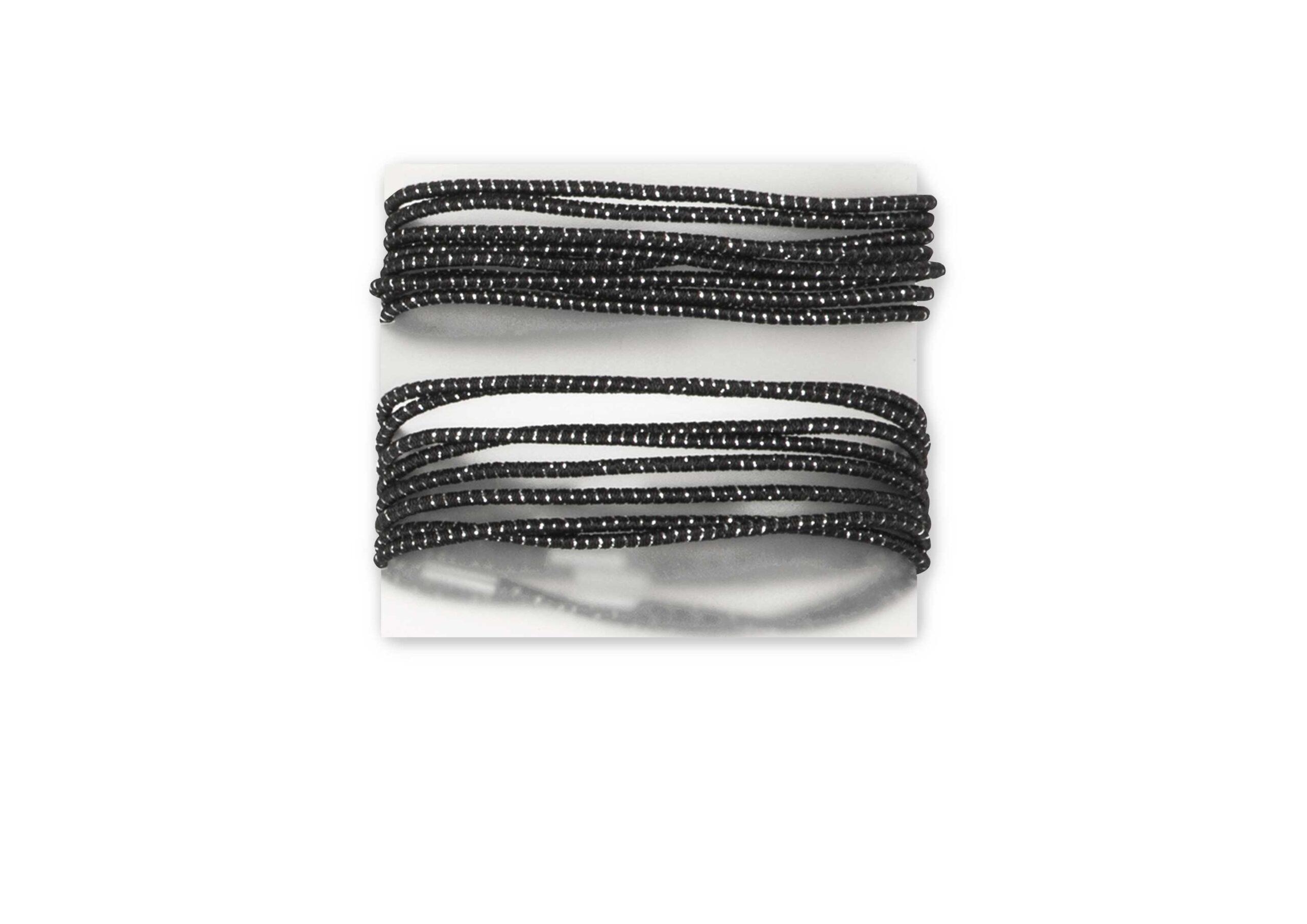BIFFOLI ELASTICI FINI PER CAPELLI CON FILIGRANA ARGENTO 24 PEZZI COD.80048