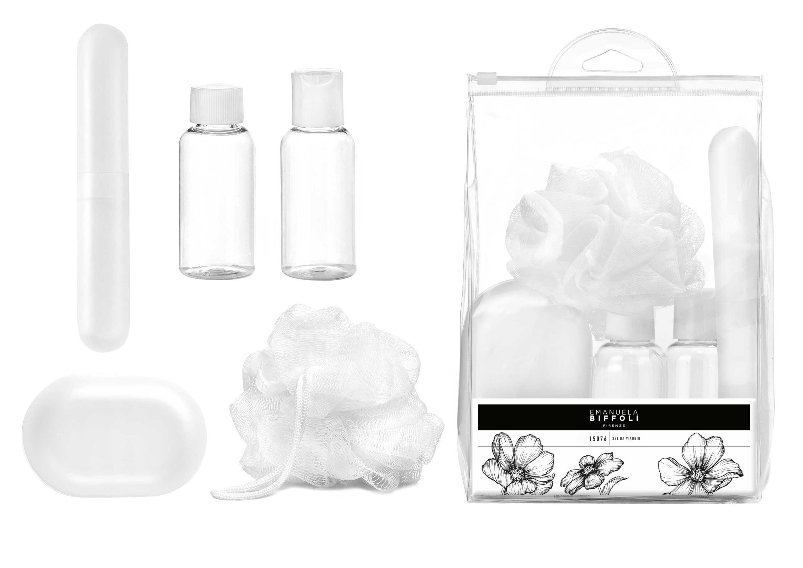 BIFFOLI SET VIAGGIO COMPLETO 5 PEZZI COD.15076
