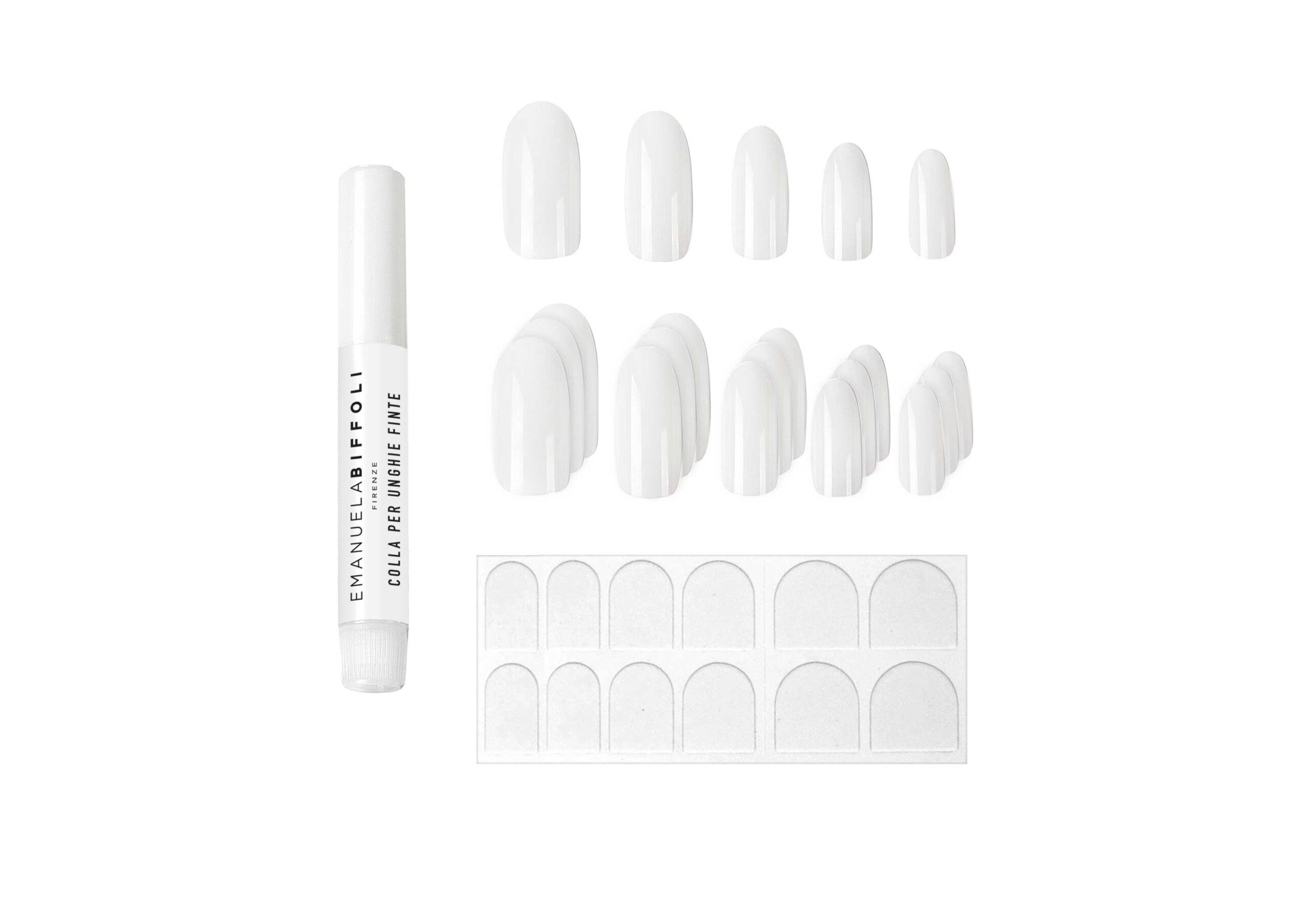 BIFFOLI UNGHIE FINTE COLORE NATURALE CON COLLA COD.581