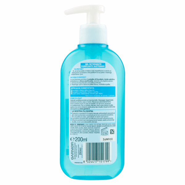 GARNIER SKIN ACTIVE PURE ACTIVE GEL DISPENSER 200 ML - immagine 2