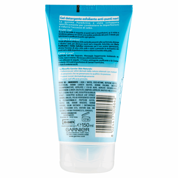 GARNIER SKIN ACTIVE PURE GEL DETERGENTE 150 ML - immagine 2