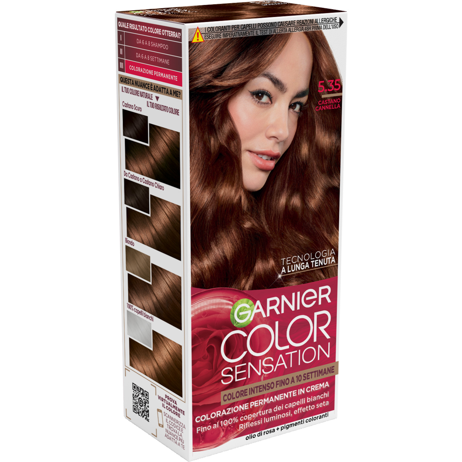 GARNIER COLOR SENSATION KIT CASTANO CANNELLA 5.35 - immagine 2