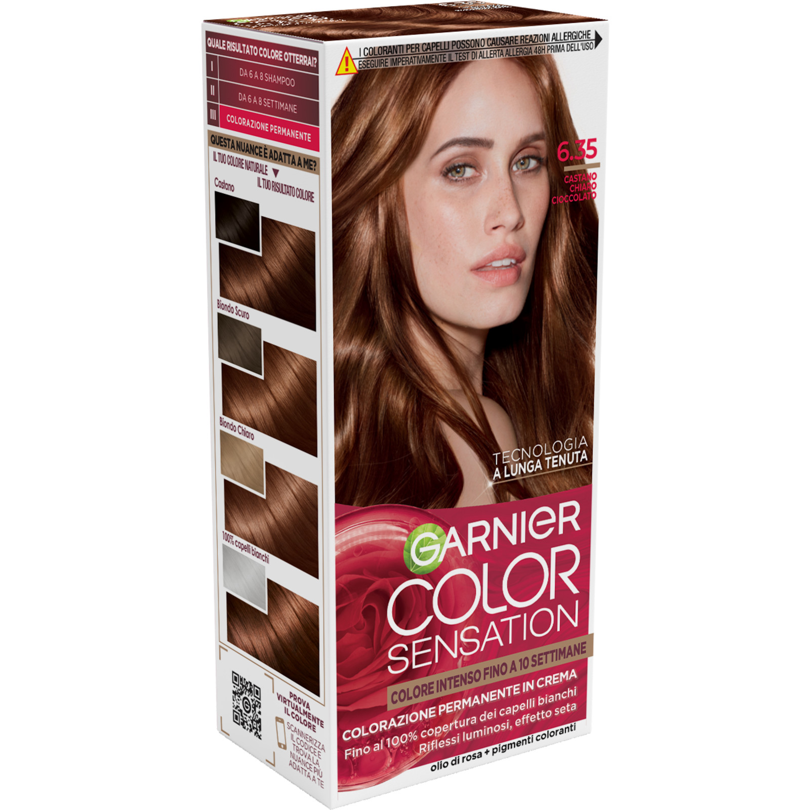 GARNIER COLOR SENSATION KIT CASTANO CHIARO CIOCCOLATO 6.35 - immagine 2
