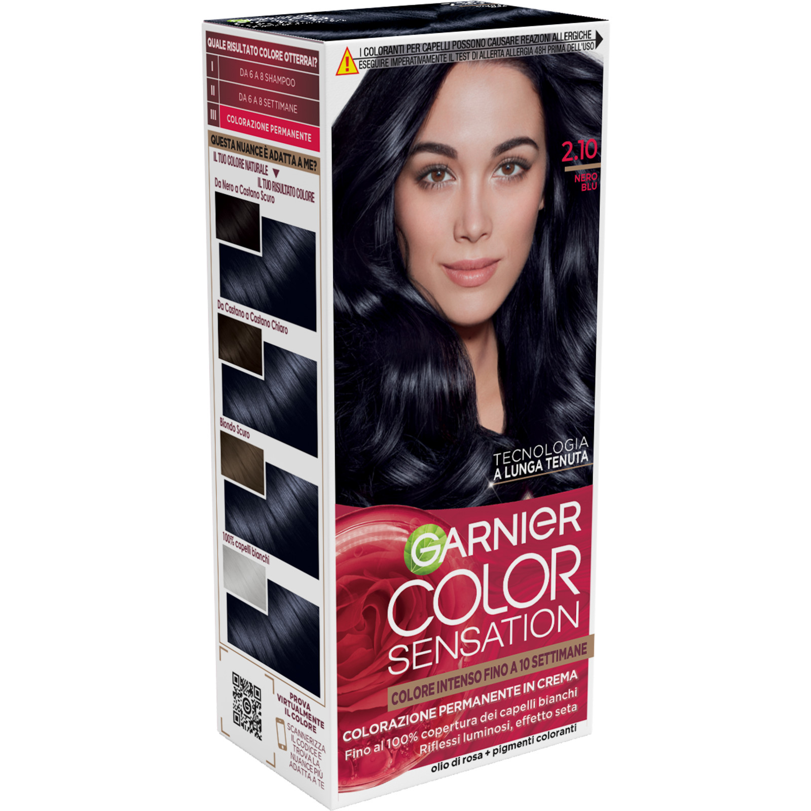 GARNIER COLOR SENSATION KIT NERO BLU 2,10 - immagine 2