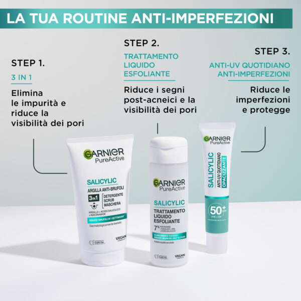 GARNIER SKINE ACTIVE PURE 3IN1 DETERGENTE 150 ML - immagine 2