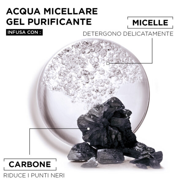 GARNIER SKIN ACTIVE ACQUA MICELLARE GEL PURIFICANTE CARBONE 400 ML - immagine 4