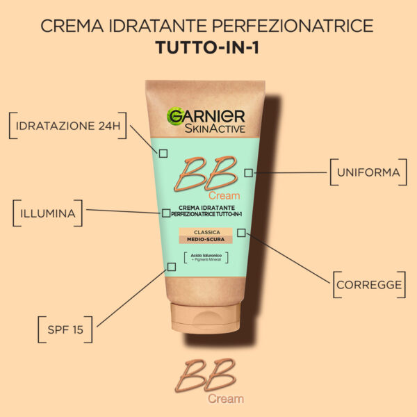 GARNIER SKIN ACTIVE BB CREAM SCURA 50 ML - immagine 3