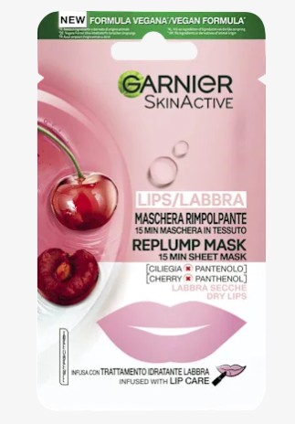 GARNIER SKIN ACTIVE MASCHERA LABBRA RIMPOLPANTE CILIEGIA