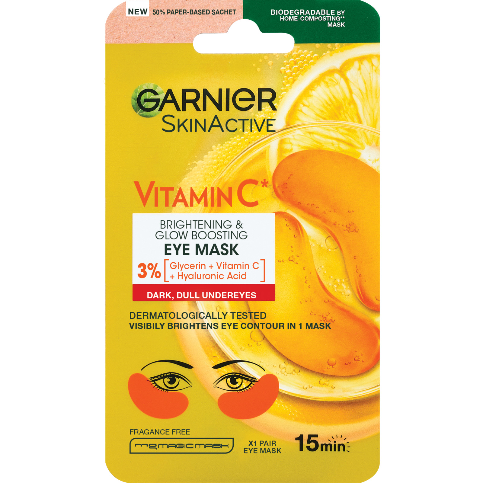 GARNIER SKIN ACTIVE VITAMIN C EYE MASK