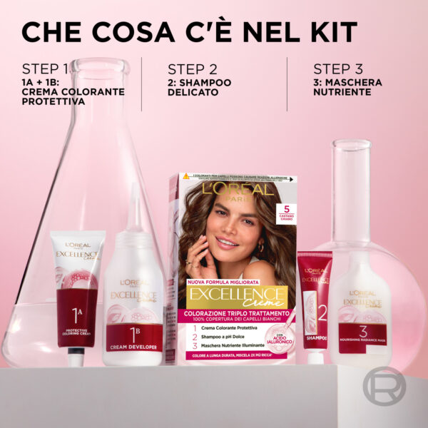 LOREAL EXCELLENCE CASTANO CHIARO DORATO 5.3 - immagine 4