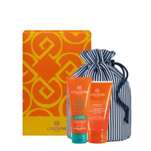 COLLISTAR KIT SOLARE CREMA SOLARE PROTETTIVA SPF50+DOCCIA-SHAMPOO DOPOSOLE 150+POCHETTE