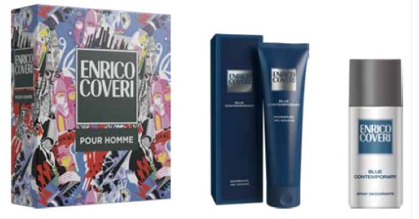ENRICO COVERI CONFEZIONE BLUE CONTEMPORANY SHOWER GEL 300 ML+DEODORANTE 150ML