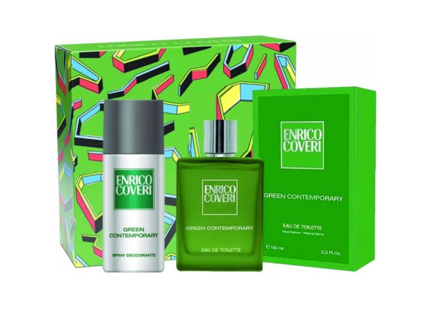 ENRICO COVERI CONFEZIONE GREEN CONTEMPORARY EDT 100ML + DEODORANTE 150ML