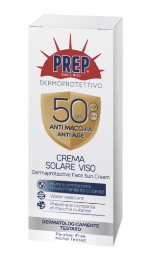 PREP CREMA SOLARE VISO SPF 50 ANTI-MACCHIA & ANTI-AGE 50 ML