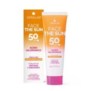 VERALAB FACE THE SUN CREMA VISO SPF50 CON ACIDO IALURONICO