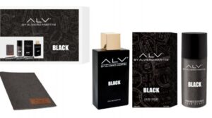ALVIERO MARTINI BLACK EDP 100 ML+ DEODORANTE 150 ML+PORTAPASSAPORTO
