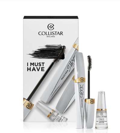 COLLISTAR CONFEZIONE MASCARA SHOCK NERO +SMALTO 3IN1