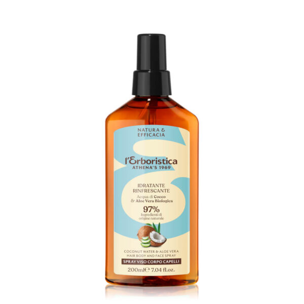 L ERBORISTICA ACQUA NATURALE SPRAY VISO E CORPO COCCO E ALOE 200 ML