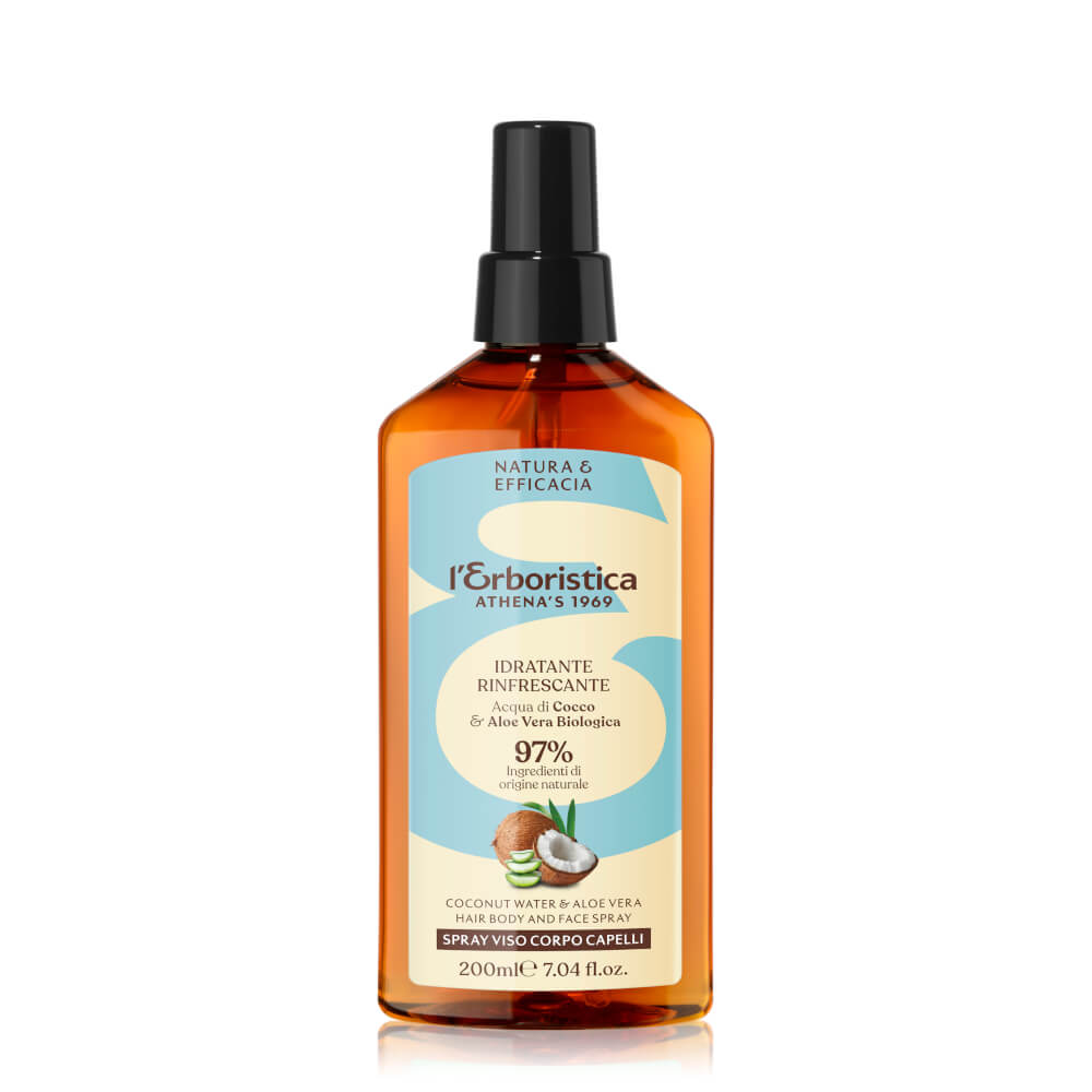 L ERBORISTICA ACQUA NATURALE SPRAY VISO E CORPO COCCO E ALOE 200 ML
