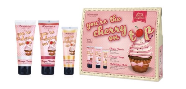L' ERBORISTICA CONFEZIONE CHERRY BLOSSOM BAGNO DOCCIA 100ML +BODY LOTION 100ML + GLITTER 50ML