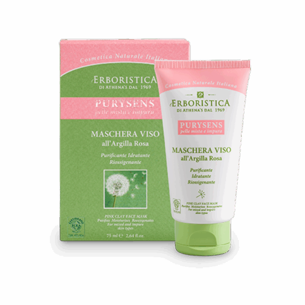 L' ERBORISTICA PURYSENS MASCHERA VISO ARGILLA ROSA 75ML