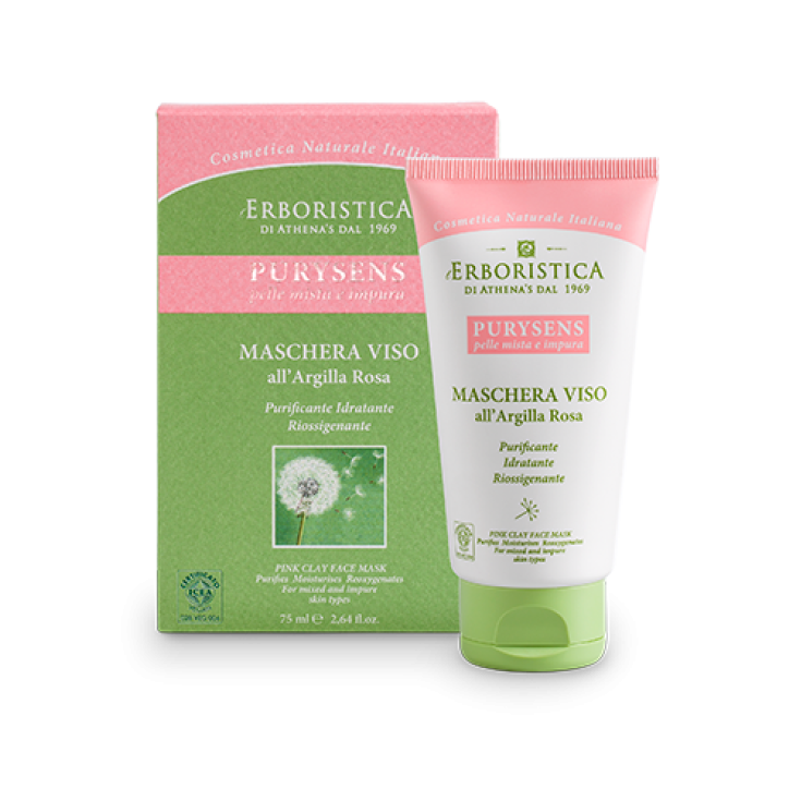 L' ERBORISTICA PURYSENS MASCHERA VISO ARGILLA ROSA 75ML