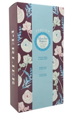 PERLIER COFANETTO BAGNODOCCIA 250 ML+ CREMA MANI 100 ML MUSCHIO BIANCO