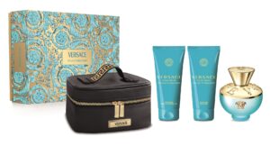 VERSACE DYLAN TURQUOISE EDT 100ML +SHOWER GEL 100ML +BODY LOTION 100ML +BEAUTY