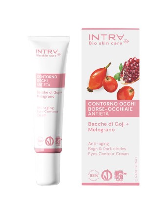 INTRA BACCHE DI GOJI E MELOGRANO CONTORNO OCCHI BORSE E OCCHIAIE BIOLOGICO 15 ML