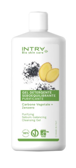 INTRA CARBONE VEGETALE E ZENZERO GEL DETERGENTE SEBOEQUILIBRANTE BIO 200 ML