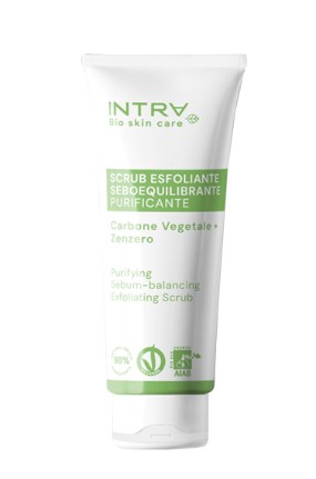INTRA CARBONE VEGETALE E ZENZERO SCRUB ESFOLIANTE PURIFICANTE BIO 75 ML