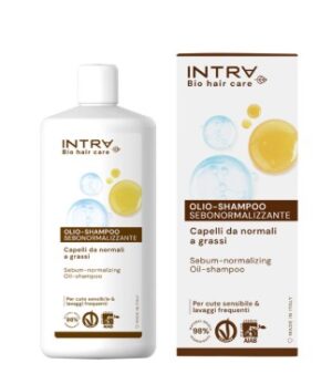INTRA OLIO-SHAMPOO BIOLOGICO SEBONORMALIZZANTE Per capelli da normali a grassi 200 ML