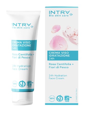 INTRA ROSA CENTIFOLIA E FIORI DI PESCO CREMA VISO IDRATAZIONE 24h BIOLOGICA 50ML