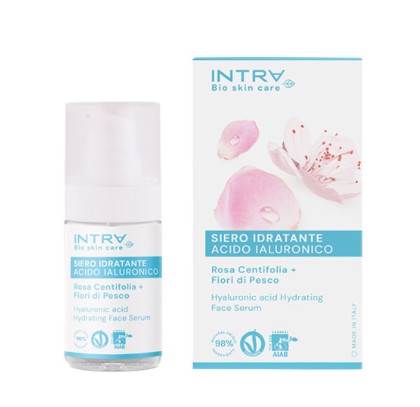 INTRA ROSA CENTIFOLIA E FIORI DI PESCO SIERO CONCENTRATO ACIDO JALURONICO BIO 30 ML