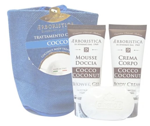 L'ERBORISTICA CONFEZIONE MOUSSE DOCCIA 100 ML+CREMA CORPO 100 ML+SAPONE 75 ML COCCO