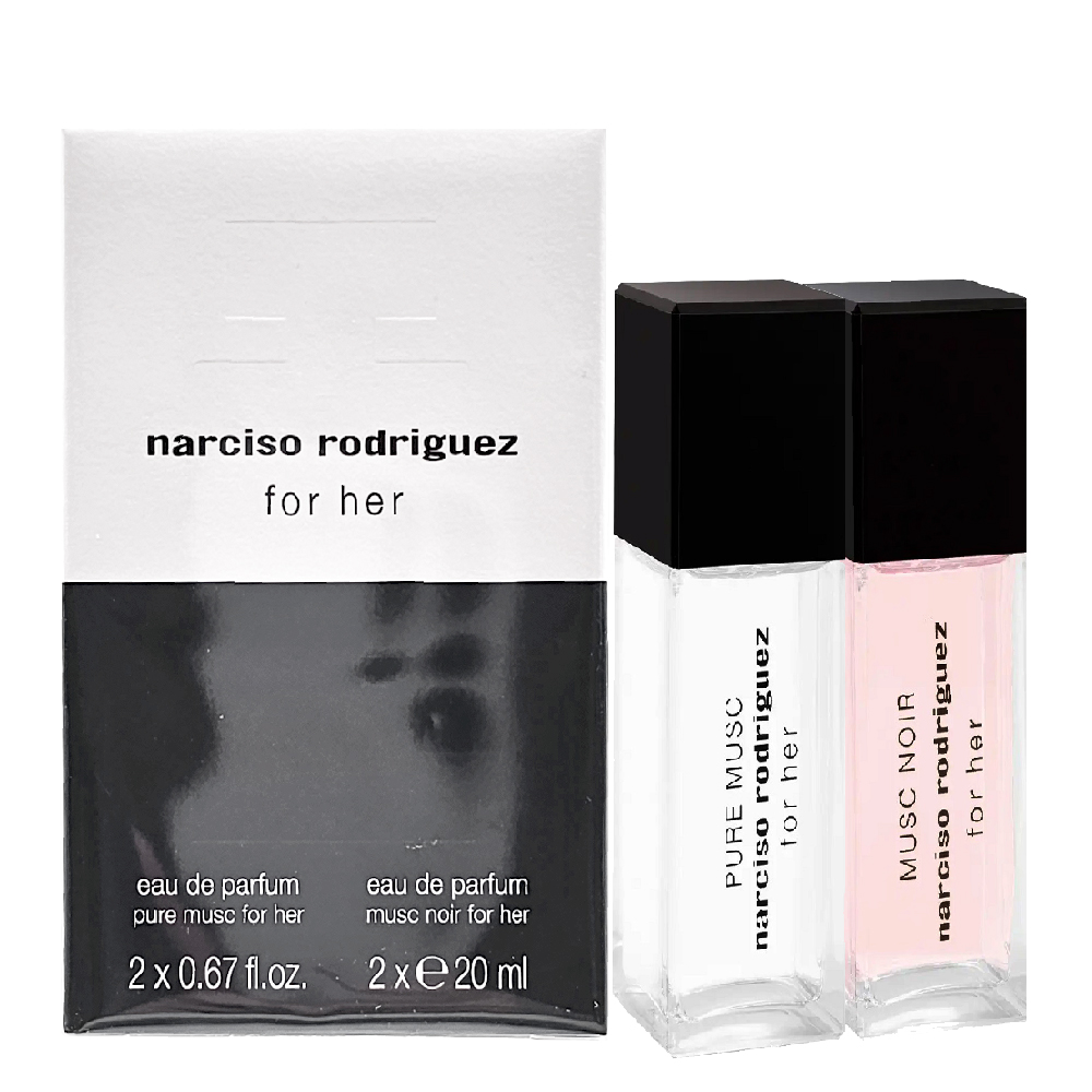 NARCISO RODRIGUEZ DUO FOR HER PURE MUSC+FOR HER MUSC NOIR 2 PER 20 ML