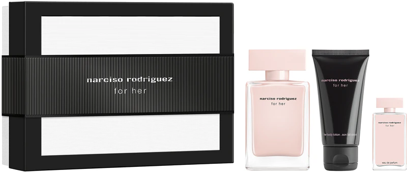 NARCISO RODRIGUEZ FOR HER EDP 50ML + LOZIONE CORPO 50ML + MIN EDP 7.5ML