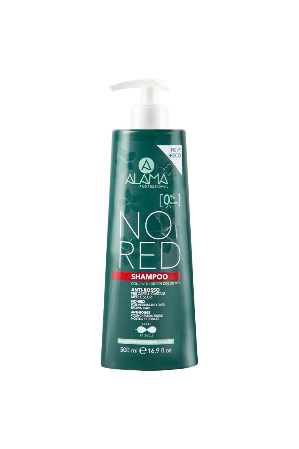 ALAMA NO RED SHAMPOO CAPELLI CASTANI MEDI E SCURI COLORATI E NATURALI 500 ML