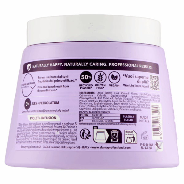 ALAMA NO YELLOW MASK PER CAPELLI BIONDI O DECOLORATI 500 ML - immagine 2