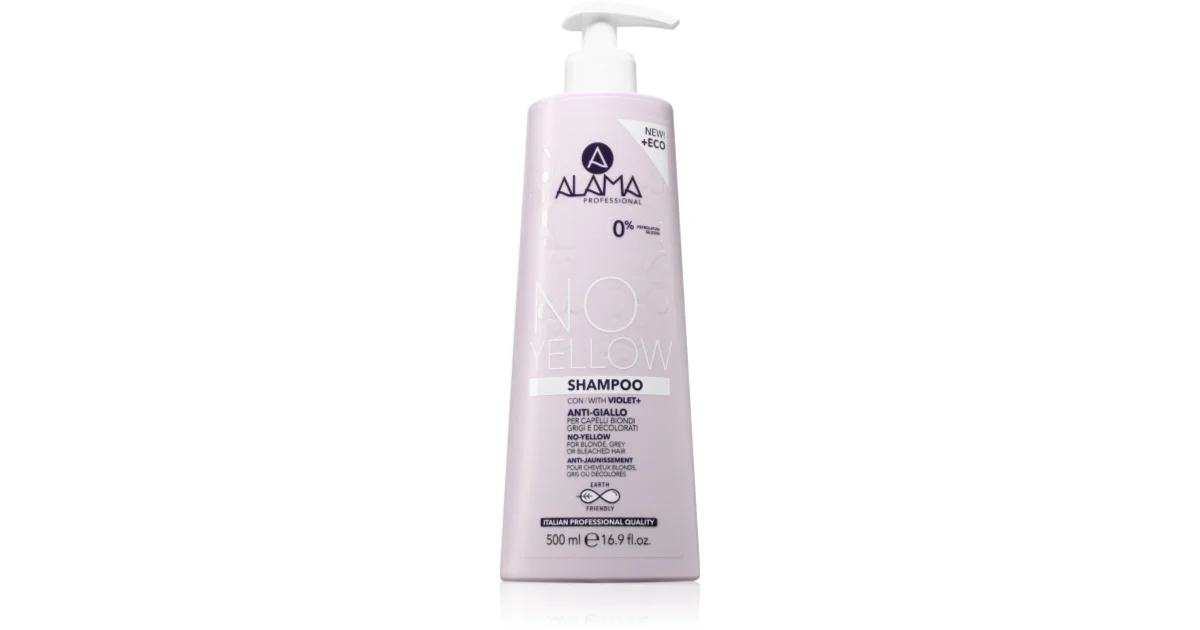ALAMA NO YELLOW SHAMPOO PER CAPELLI BIONDI O DECOLORATI 500 ML