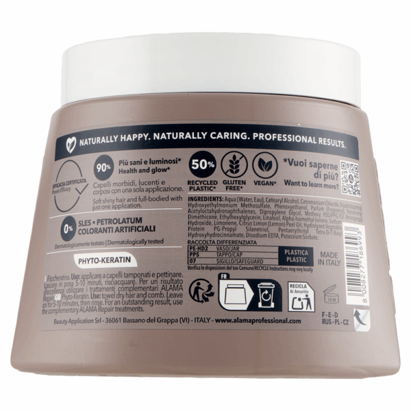 ALAMA REPAIR MASK RISTRUTTURANTE PER CAPELLI DANNEGGIATI 500 ML - immagine 2