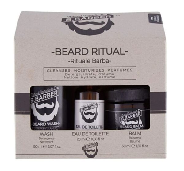 ALAMA B.BARBER BEARD DETERGENTE + BALSAMO + EDT + SALVIETTINA +3 CARD