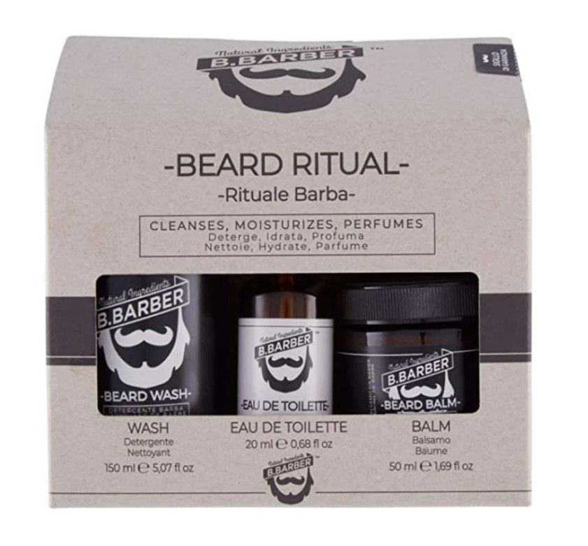 ALAMA B.BARBER BEARD DETERGENTE + BALSAMO + EDT + SALVIETTINA +3 CARD