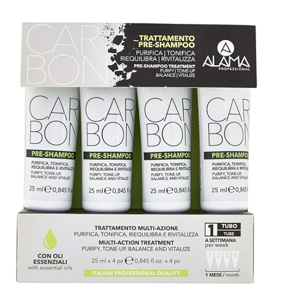 ALAMA CARBON PRE-SHAMPOO PURIFICANTE-TONIFICANTE-RIVITALIZZANTE 100 ML