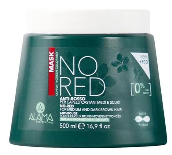 ALAMA NO RED MASK CAPELLI CASTANI MEDI E SCURI COLORATI E NATURALI 500 ML