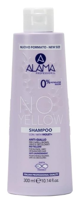 ALAMA NO YELLOW SHAMPOO CAPELLI BIONDI-GRIGI-DECOLORATI 300 ML
